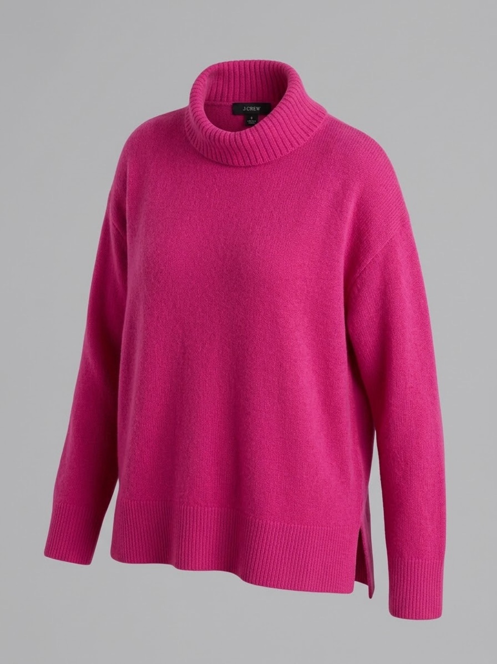 J.Crew Style #BD143 Pink Wool Alpaca Blend Oversized Rollneck Sweater S.